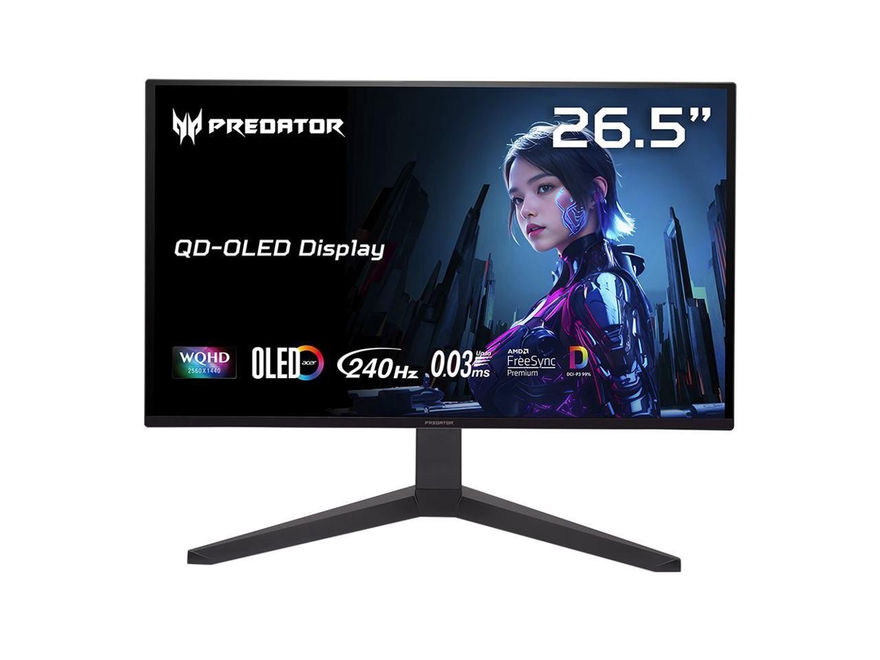 Acer Predator 27 inch WQHD 2K 1440P 240Hz AMD FreeSync Premium 240Hz  OLED Gamin
