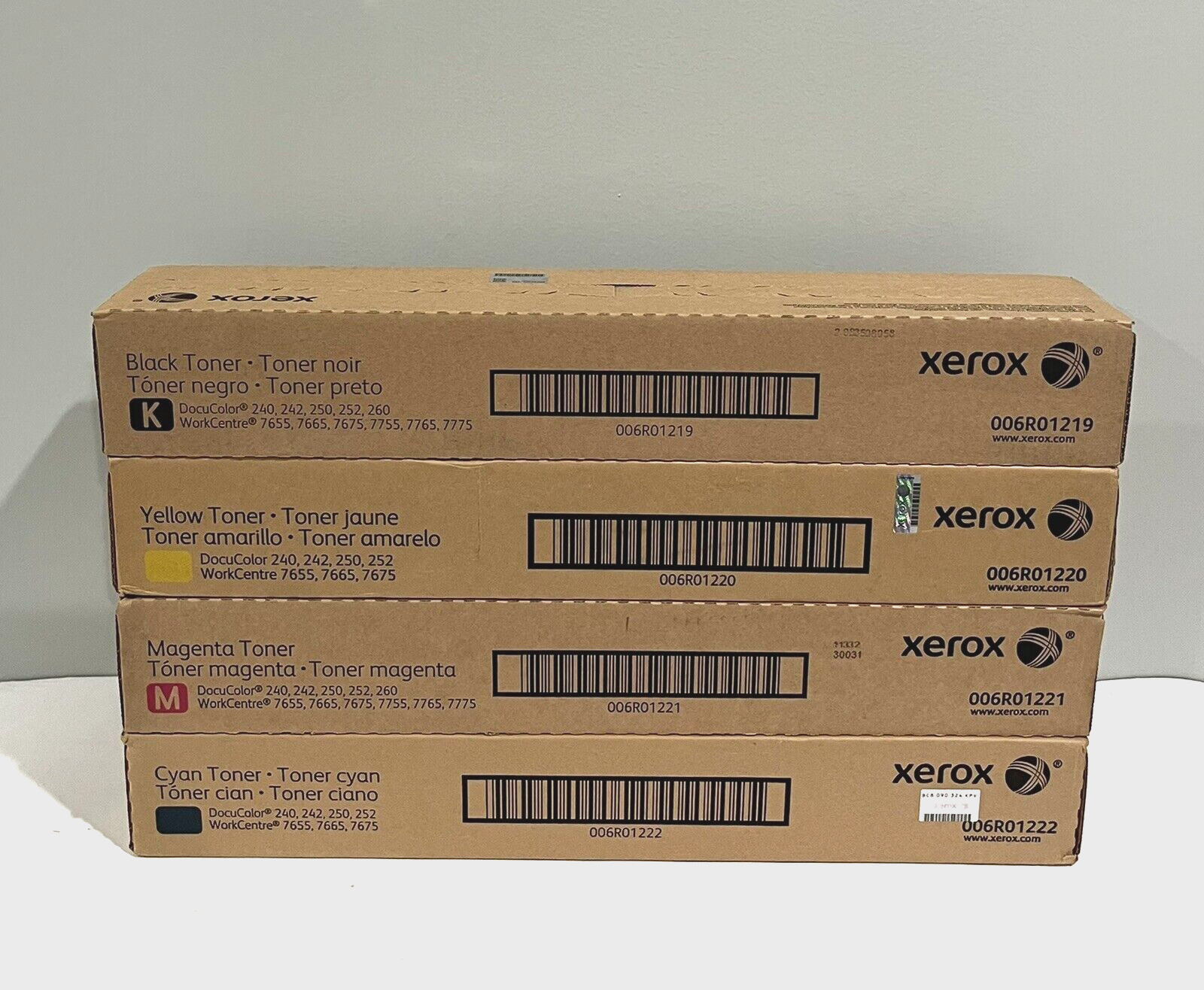 Xerox DocuColor 240 242 250 252 260 Genuine Toner Set Workcenter 7655 7755 7775