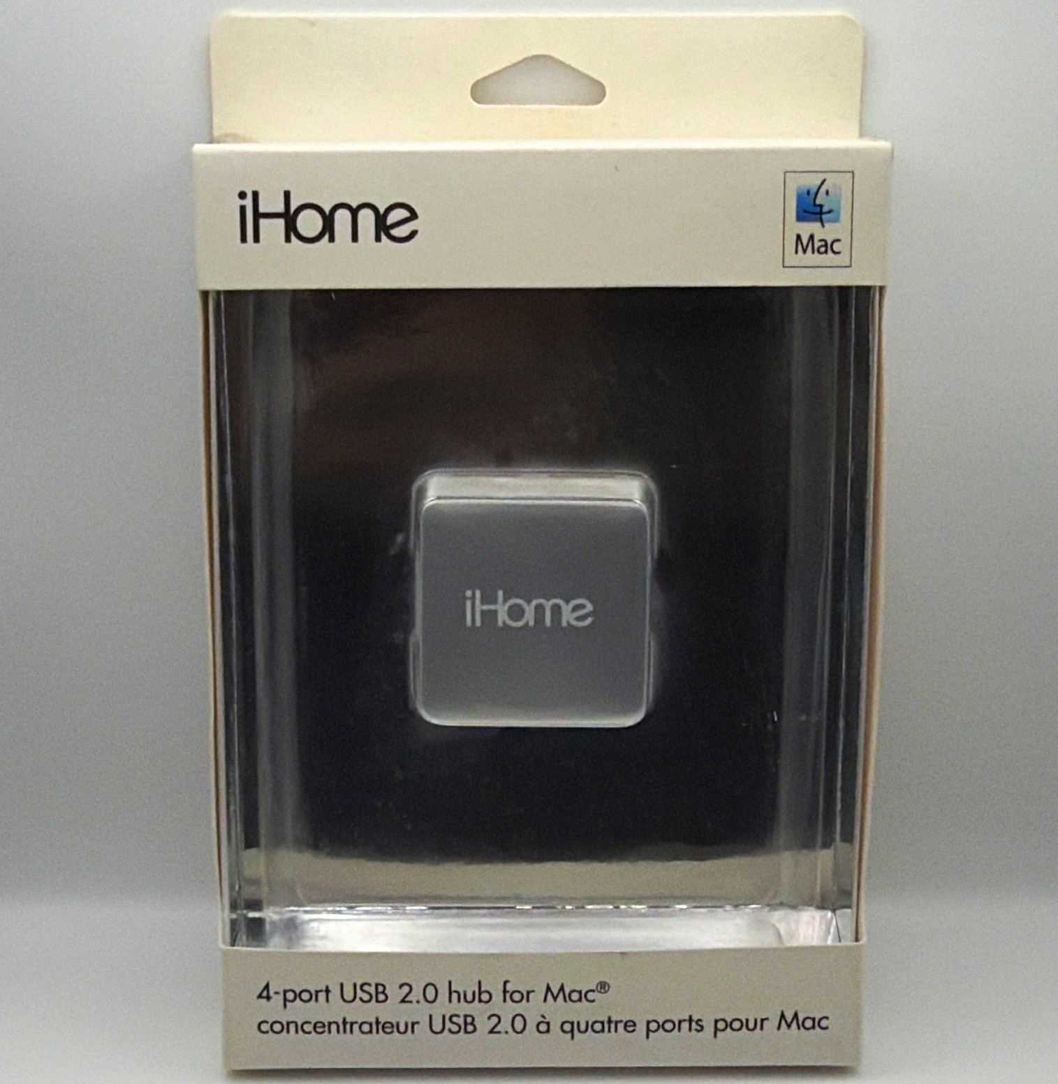 iHome 4-Port USB 2.0 Hub/Splitter 1:4 for Apple Mac Portable Silver NEW