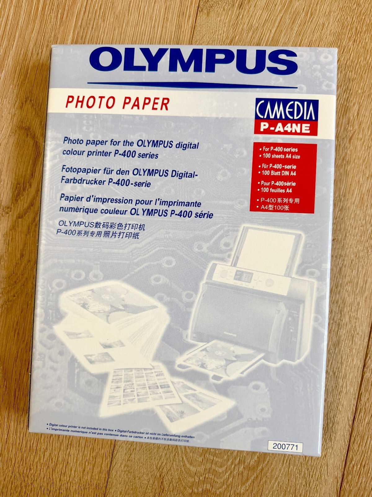 NEW Olympus Glossy Photo Paper P-A4NE for P-400 Series CAMEDIA 100 Sheets A4 Siz