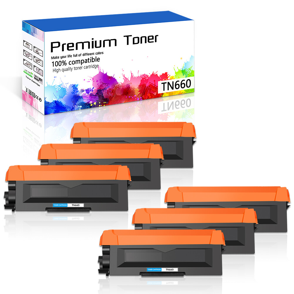 6PK TN660 TN-660 Toner Cartridge for Brother HL-L2365DW MFC-L2680W MFC-L2705DW