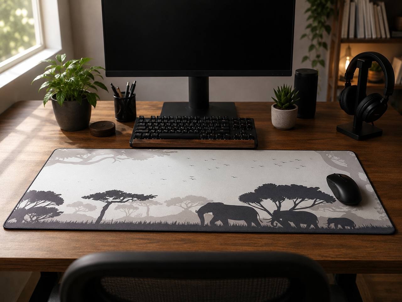 ePBT Ivory Deskmat 35.43" × 15.75" Gaming Mouse Pad Choose Design Safari Tribal