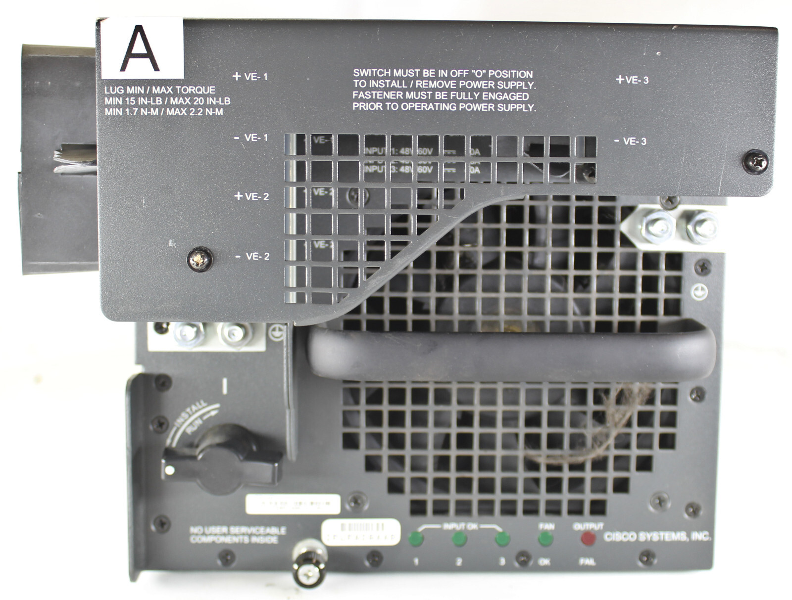 Cisco PWR-4000-DC 4K Watt DC Power Supply 341-0074-06 DCK 40004-01 IPUPADRAAB
