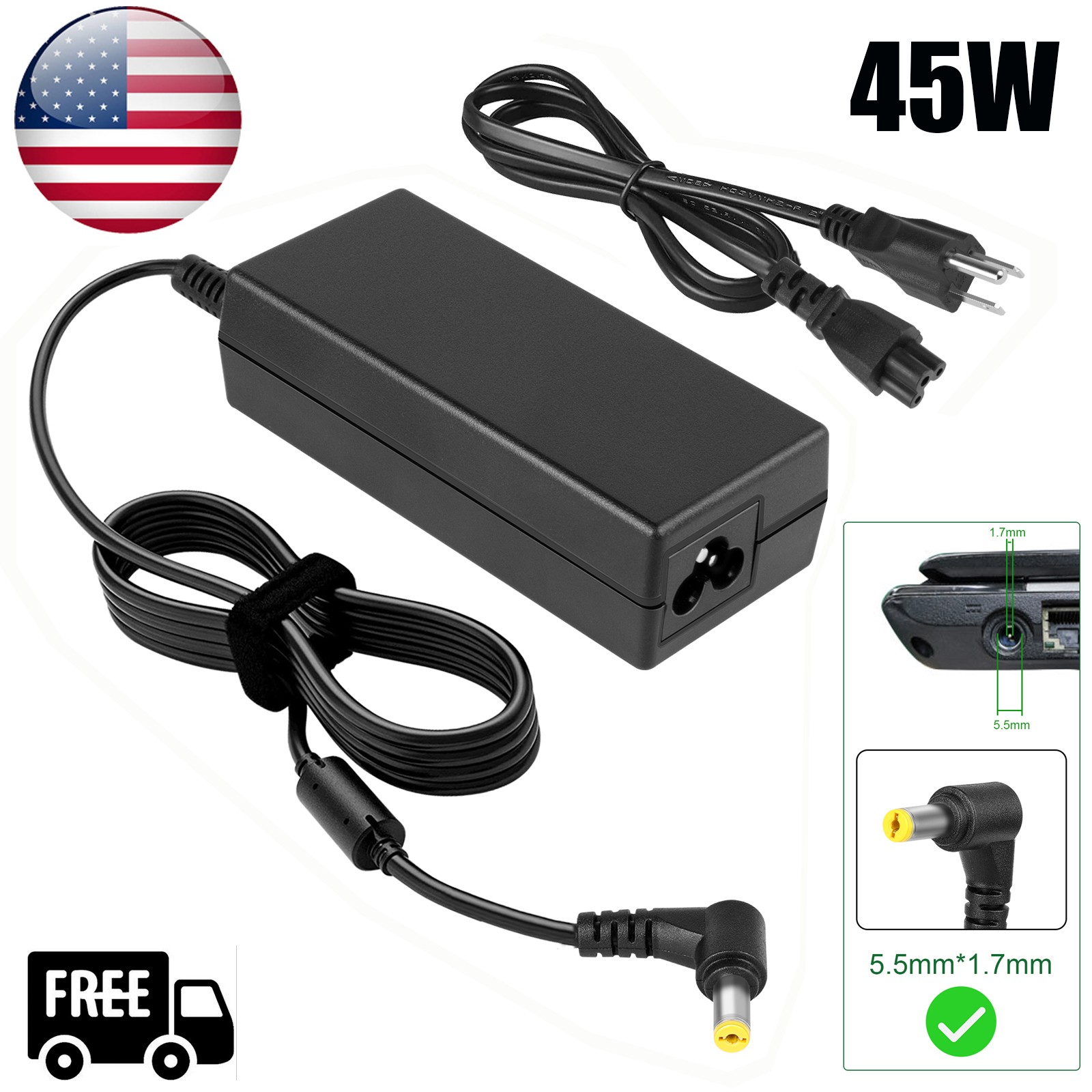 40W AC Adapter Charger For Acer Aspire One A110 A150 D150 adp-40th a adp-40ph bb