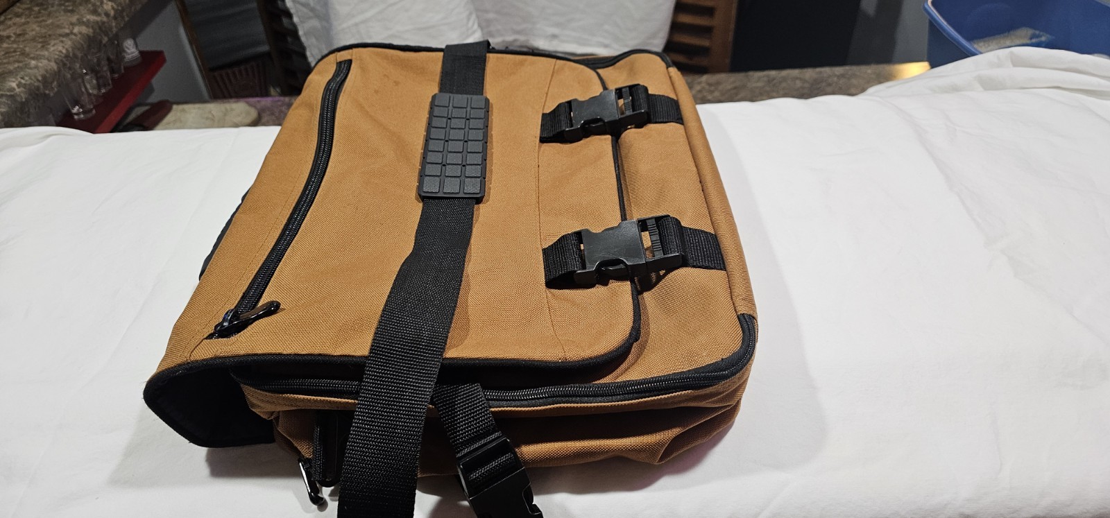 Carhartt 35L Triple Compartment Brown Heavy Duty Office Bag Laptop