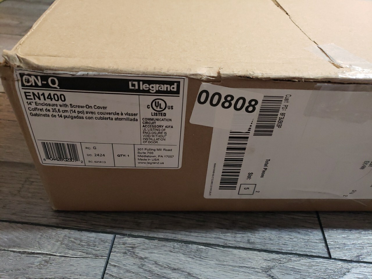 Legrand - OnQ 14 Inch Media Enclosure, 20 Gauge Cable Management Box, EN1400 