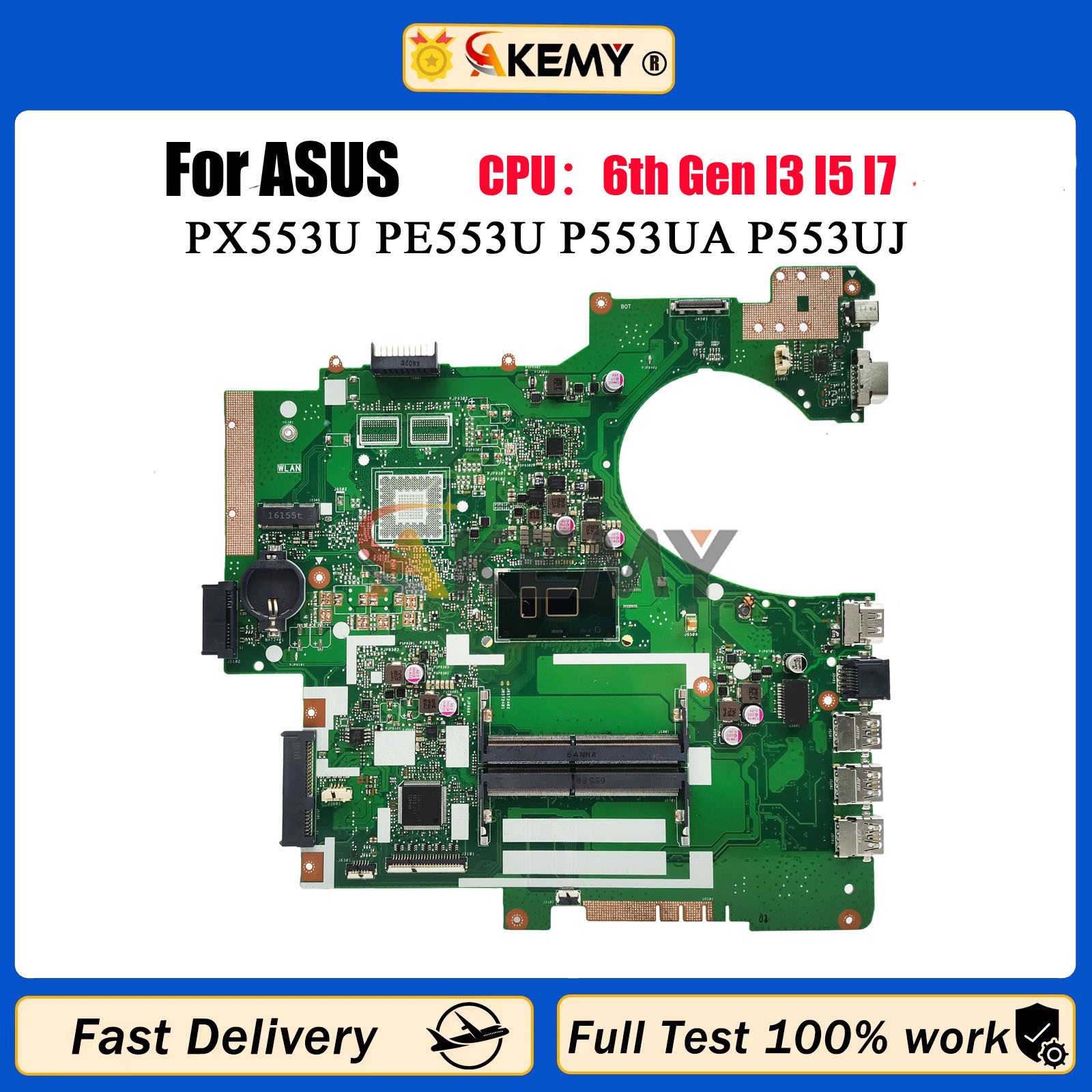 P553UA Laptop Motherboard For ASUS P553UJ RPO553U PX553U PE553U P2540UQ I3 I5 I7