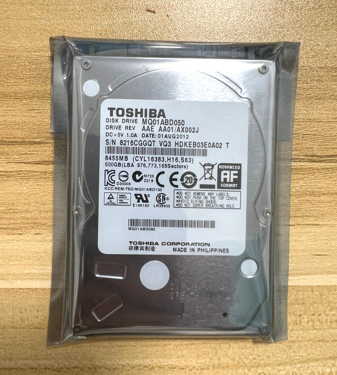 Toshiba 500GB MQ01ABD050 5400RPM SATA 3Gb/s 2.5" Laptop HDD Hard Disk Drive