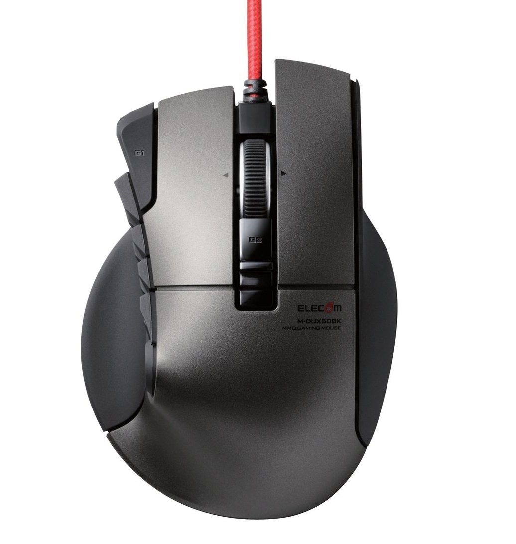 ELECOM M-DUX50BK USB Gaming Mouse DUX Wired 14 Buttons 3500dpi Hardware Macro
