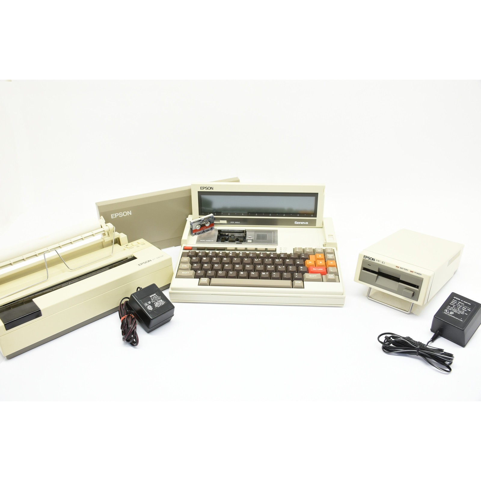 Rare Epson PX-8 Geneva Computer 120K RAM Disk H103A P-80XS Printer PF-10 As-Is