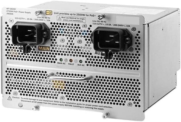 NEW HP HPE Agilent ARUBA J9830B 5400R 2750W PoE+ AC Power Supply 0957-2415