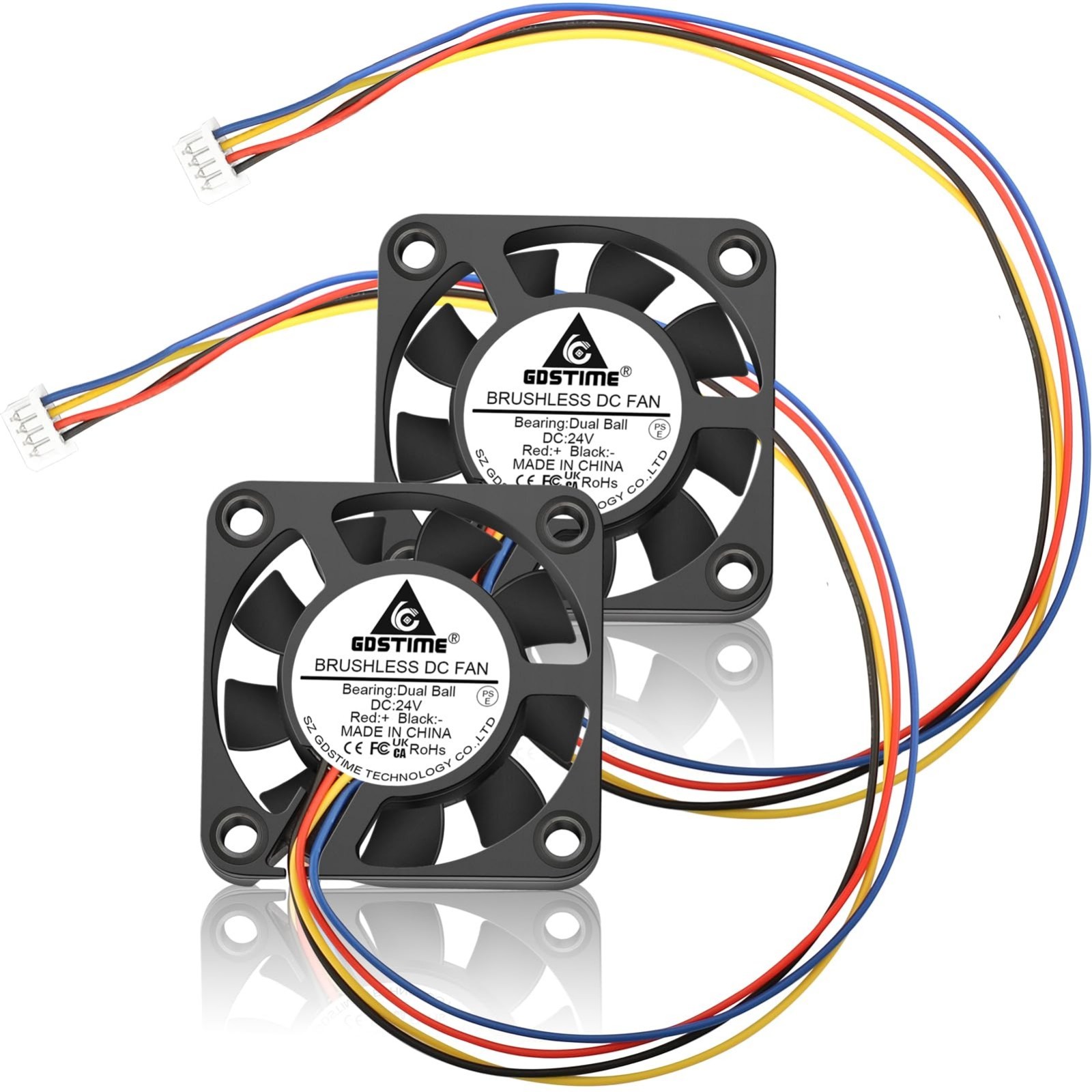 24V PWM 4010 40mm Hotend Heatsink Fan - 2-Pack, High Speed 8500 RPM, Mini Brushl