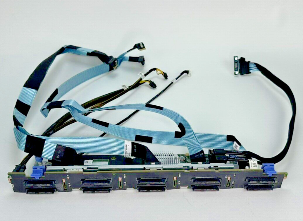 Dell R640 10x SFF 2.5" 10 Bay NVMe+SAS+SATA TM Backplane 091P78+Cable Kit 10B BP