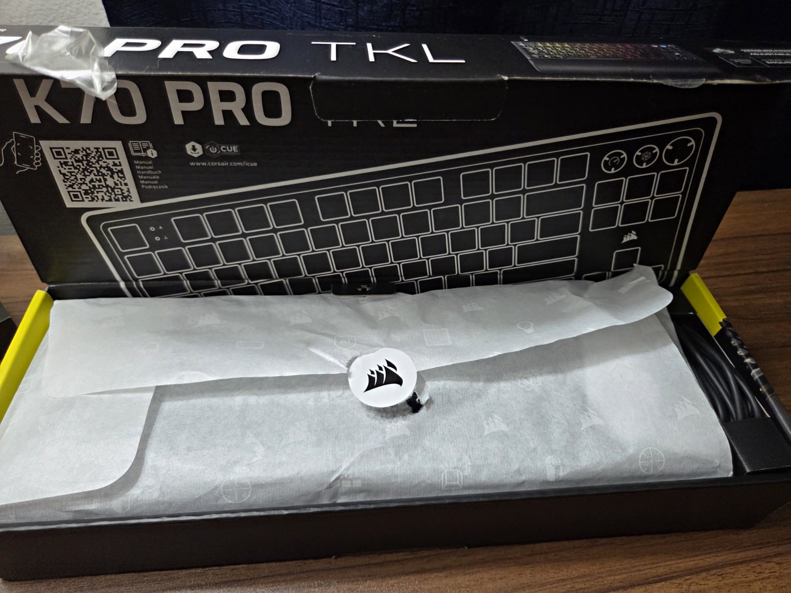 Corsair K70 PRO TKL Mechanical Illuminated Wired USB QWERTY English Black