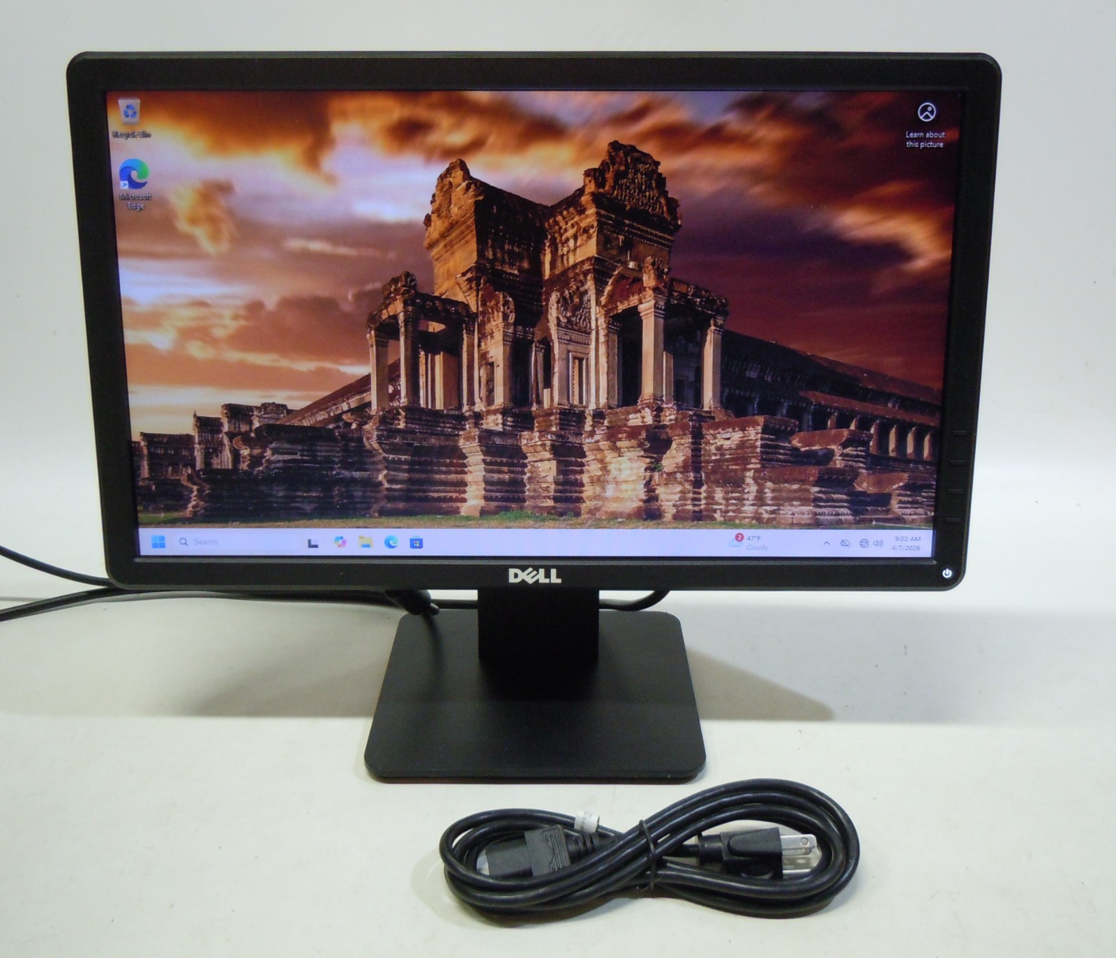 Dell E1914H 19" Widescreen LED Monitor VGA AC Power Cord GRADE-A SHIPS SAME DAY