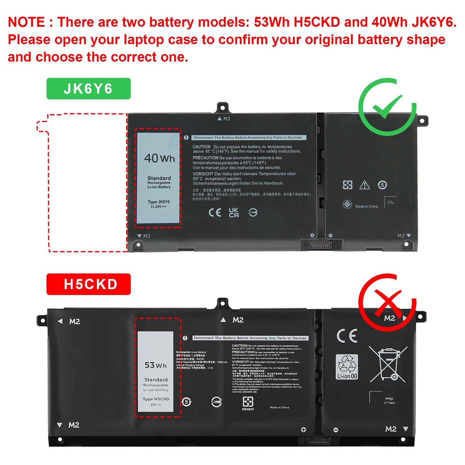 ✅H5CKD / JK6Y6 Battery For Dell Inspiron 5301 5401 5408 5508 Latitude 3410 3510