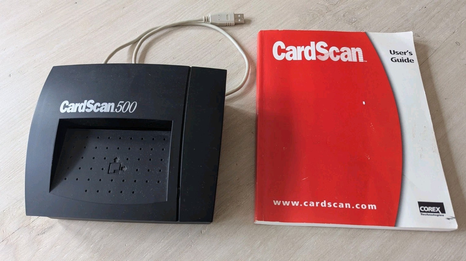 Corex CardScan 500 Business Card Scanner w/ USB Cable & User Guide