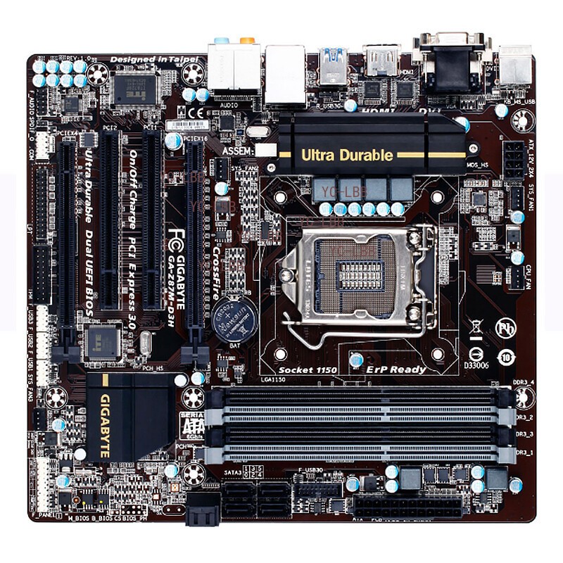 For Gigabyte GA-Z87M-D3H LGA1150 DDR3 M-ATX Motherboard Tested
