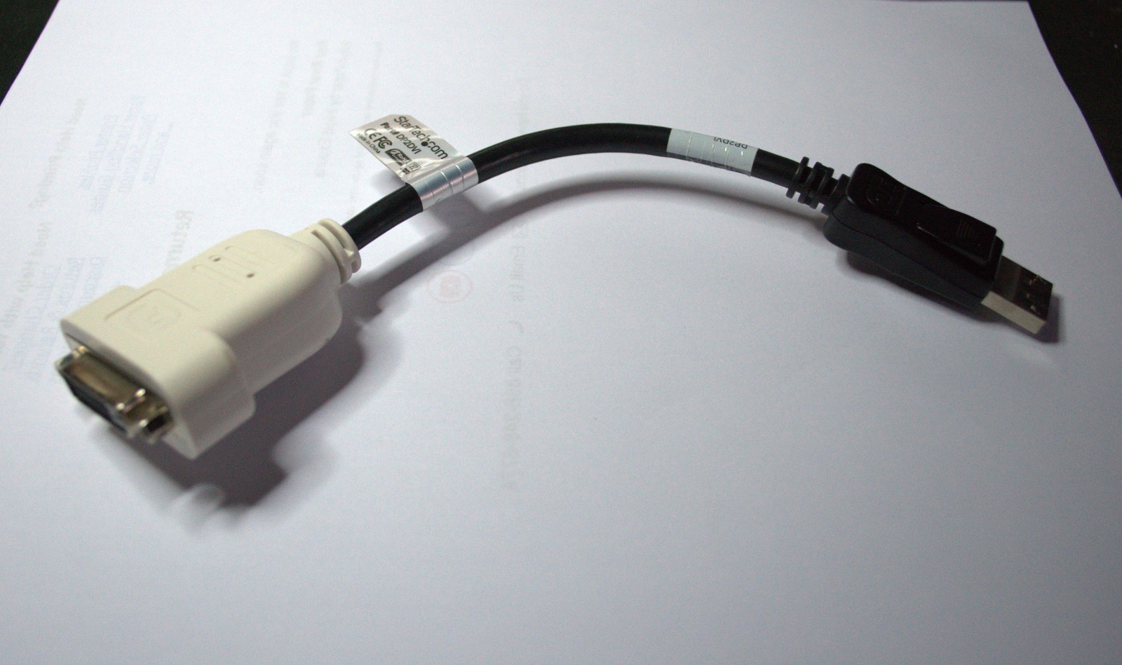 Genuine STARTECH DP2DVI2 DisplayPort to DVI Adapter Works great