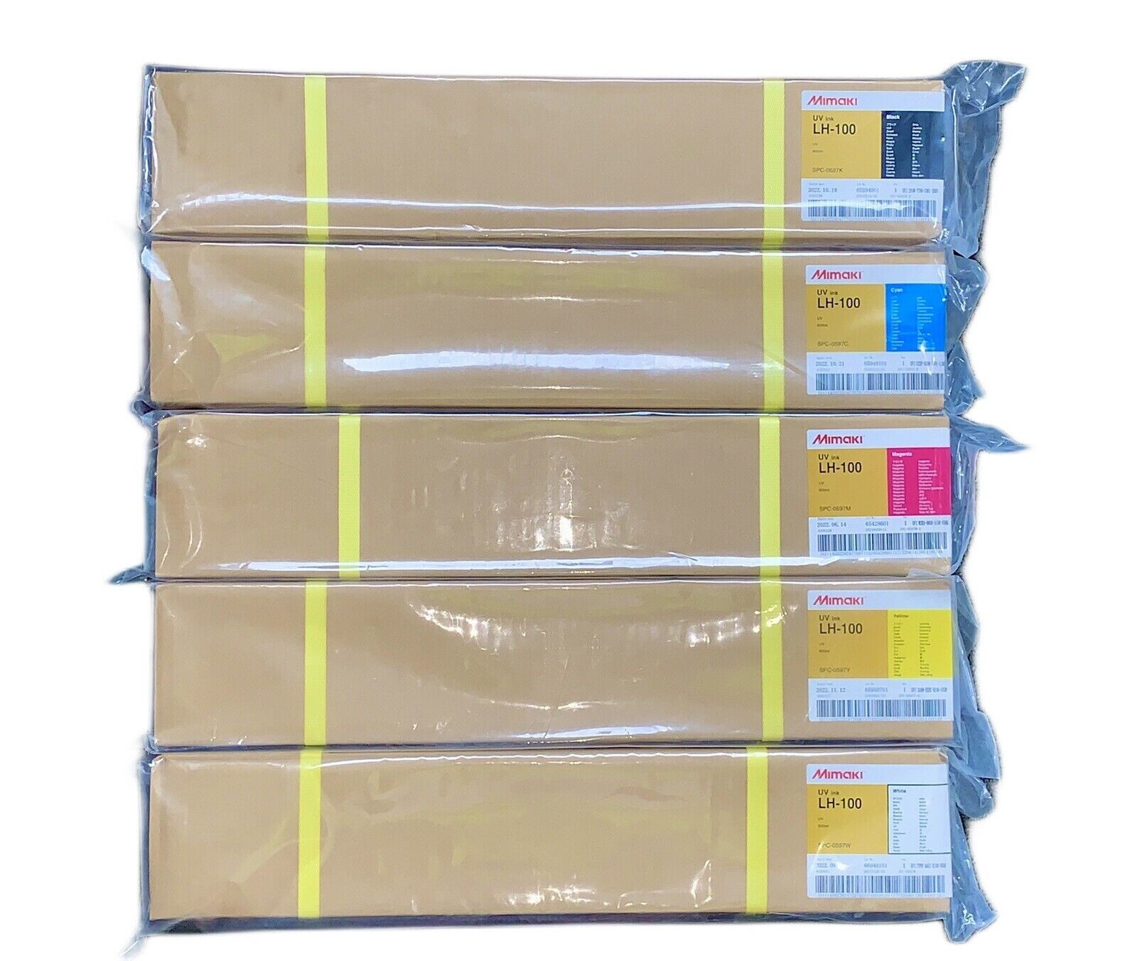 5 x Genuine Ink MIMAKI UJF 160 3042 6042 JFX-1615 / LH-100 600ml SPC-0597 UV