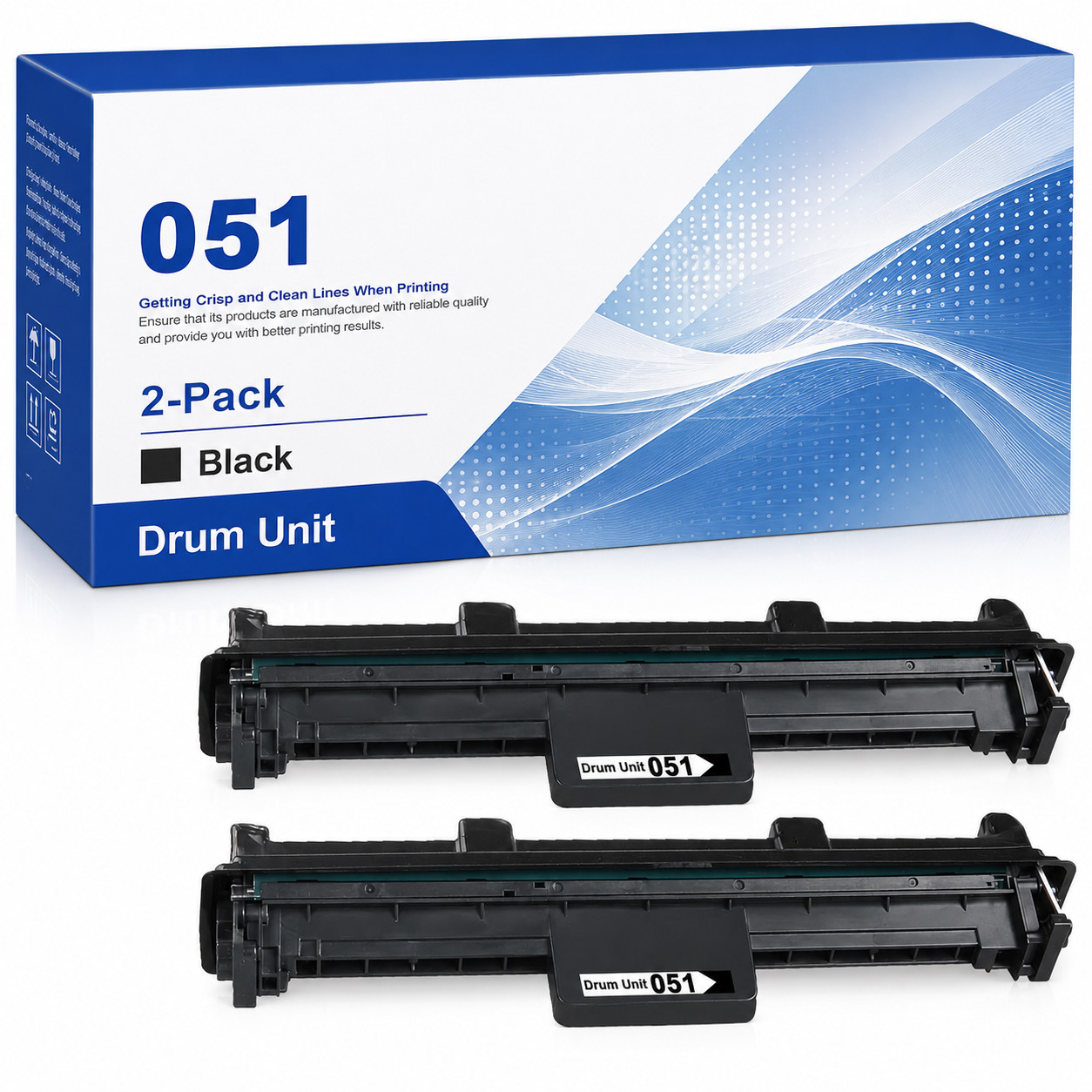 2-Pack 051 Drum Unit Black Replacement for imageCLASS MF266dw MF267dw MF269dw