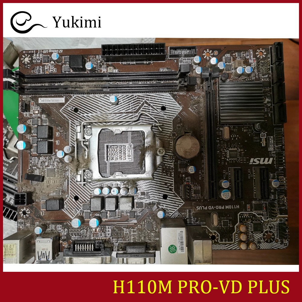 FOR MSI H110M PRO-VD PLUS DDR4*2 LGA1151 VGA DVI-D 32GB Micro-ATX Ｍotherboard