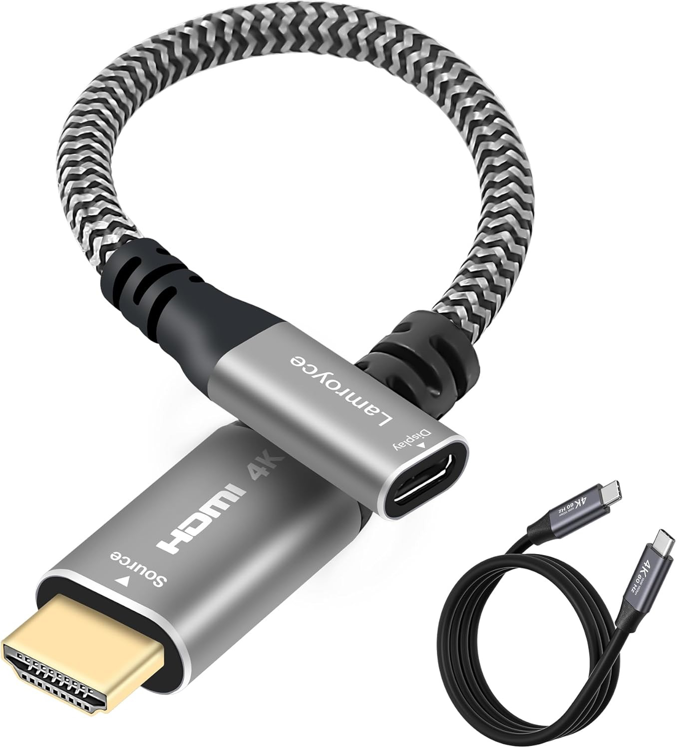 HDMI to USB-C Cable Adapter with USB Video Cable, Uni-Directional HDMI Male (Sou