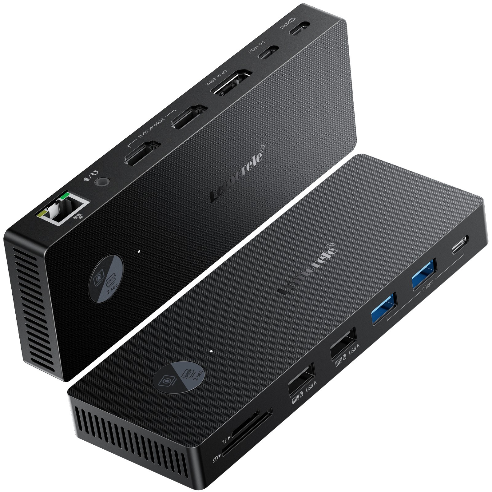 Lemorele TC500 USB C HUB Triple Display Docking Station 4K HDMI 100W PD 13 Port