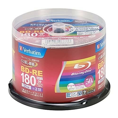 Verbatim Blu-ray Disc 25GB 2X BD-RE Rewritable 50 Discs from Japan