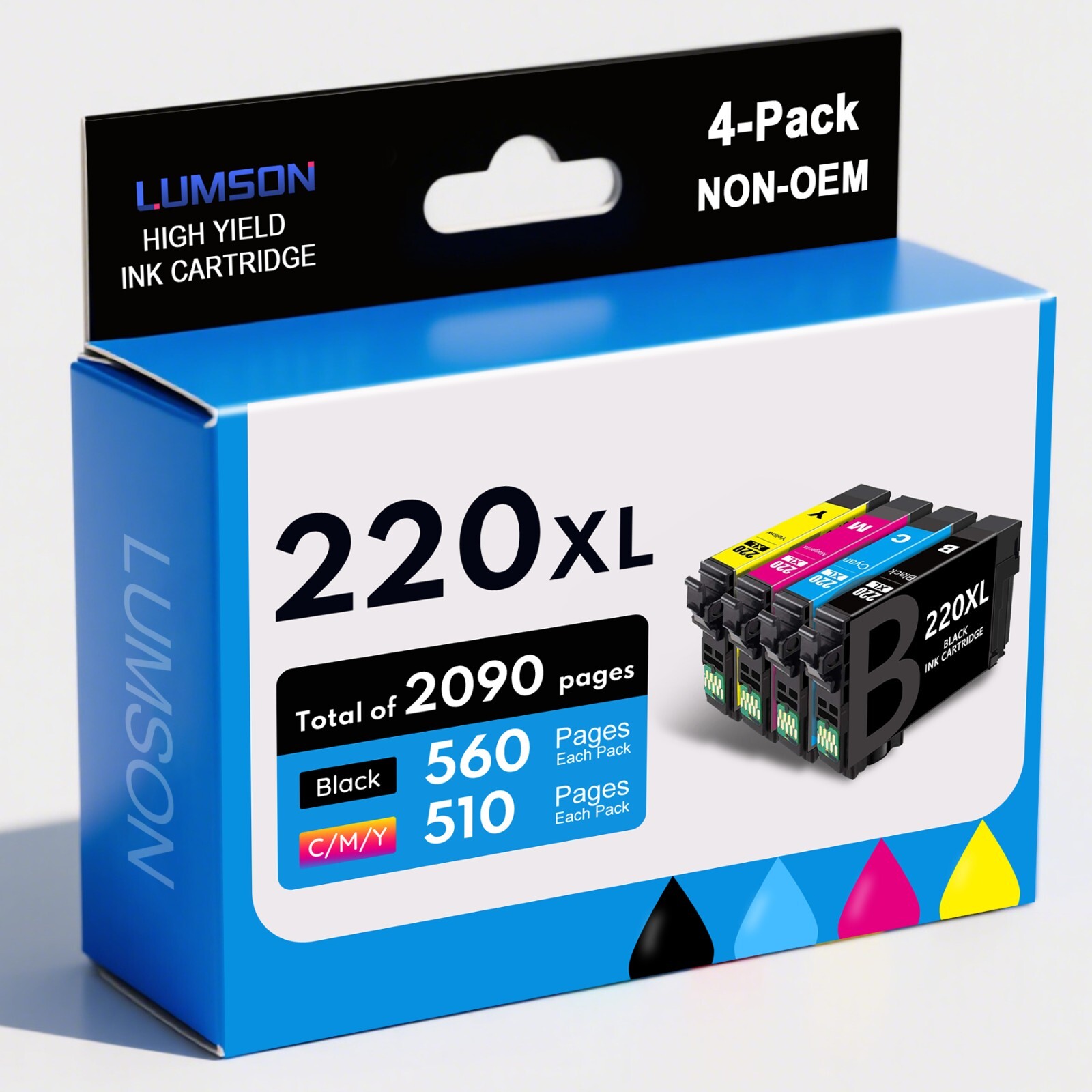 4PK 220XL T220XL Ink For Epson XP320 XP420 XP424 WF2630 WF2650 WF2660 WF2750