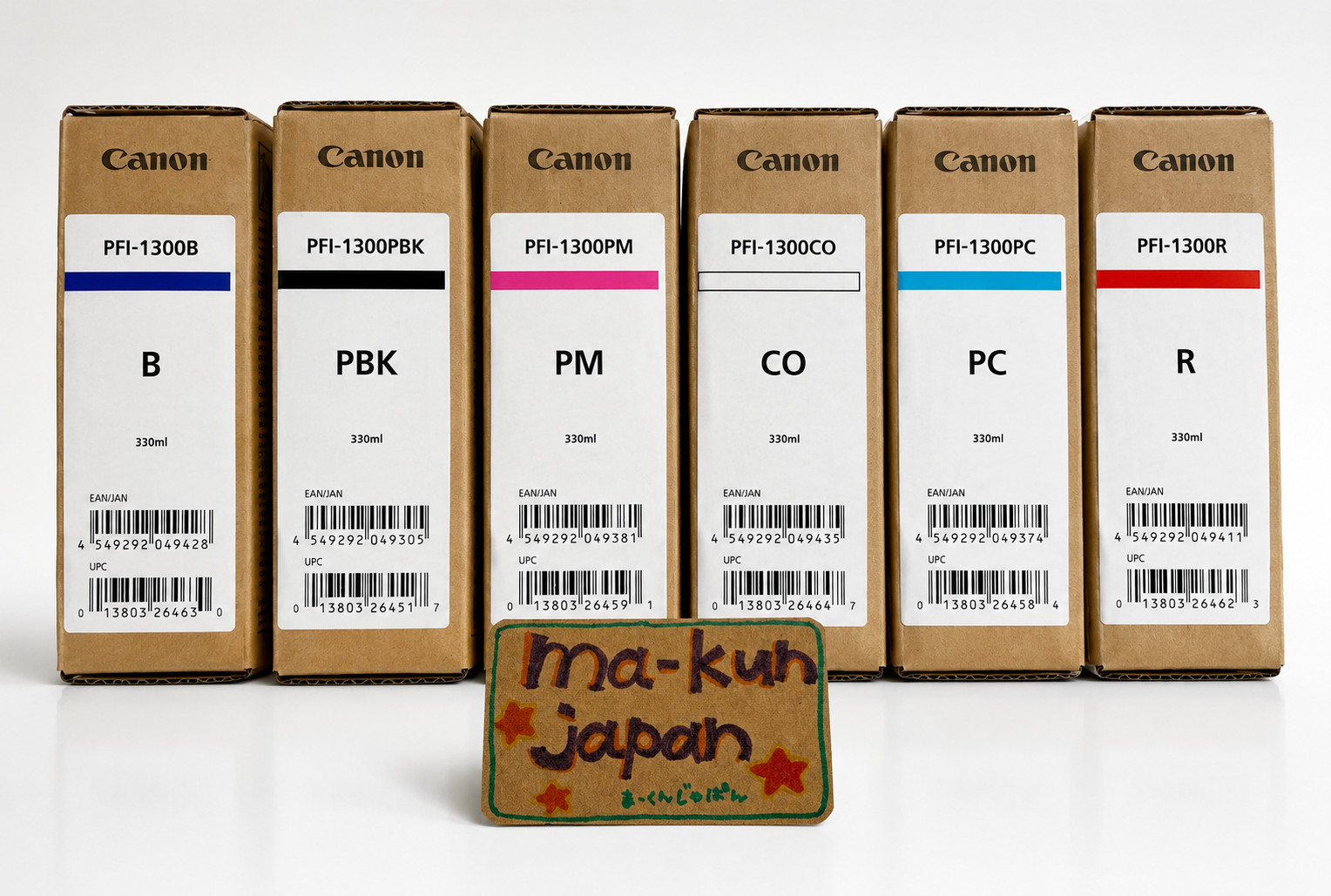 Canon PFI-1300 Genuine Ink Tank 6 Pack PBK PM PC CO R B OEM Expired Sealed