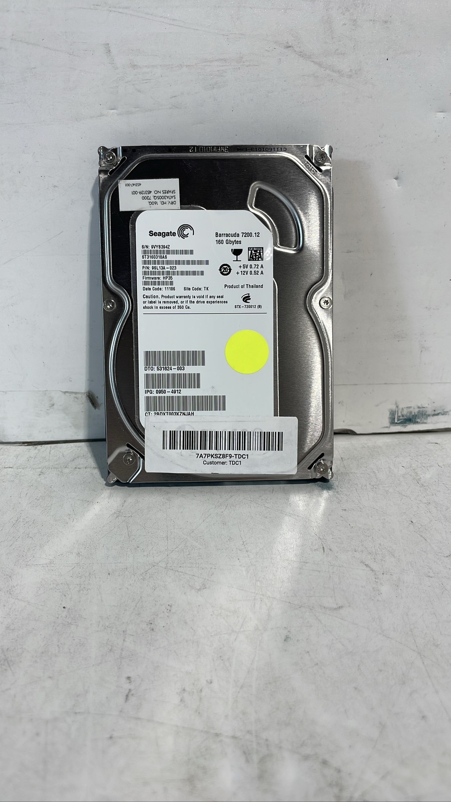 Seagate ST3160318AS Barracuda 7200.12 160GB 7200RPM SATA HDD