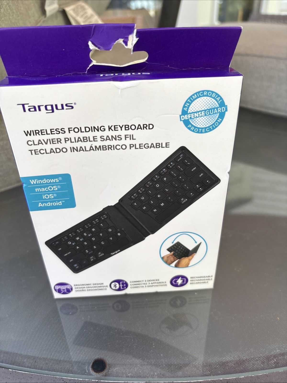 Targus Wireless Folding Keyboard Bluetooth Windows Android, MacOS, iOS Brand New