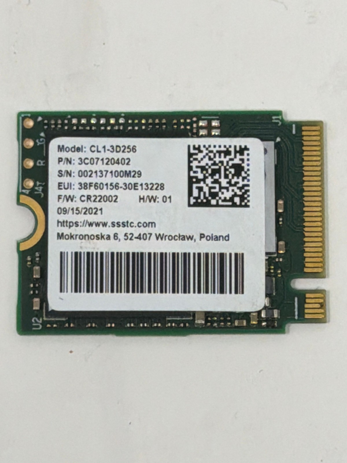 SSSTC CL1-3D256 256GB SSD Grade B