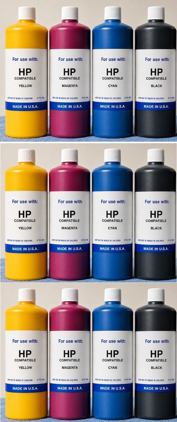 COMPATIBLE HP PIGMENT INK REFILL  932 940 950 952 970 972 980 CYMK  (12 LITERS)
