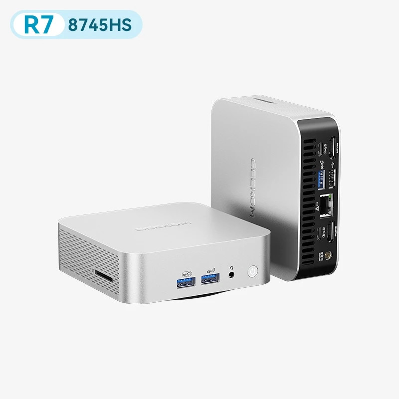 GEEKOM A8 Mini PC AMD Ryzen 7 8745HS NO RAM NO STORAGE Barebones - 1yr Warranty