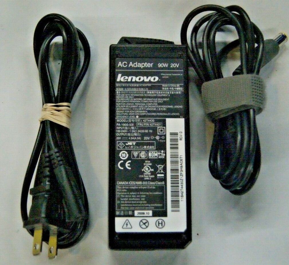 LENOVO OEM 90W AC Adapter Power IBM ThinkPad PN 42T4430