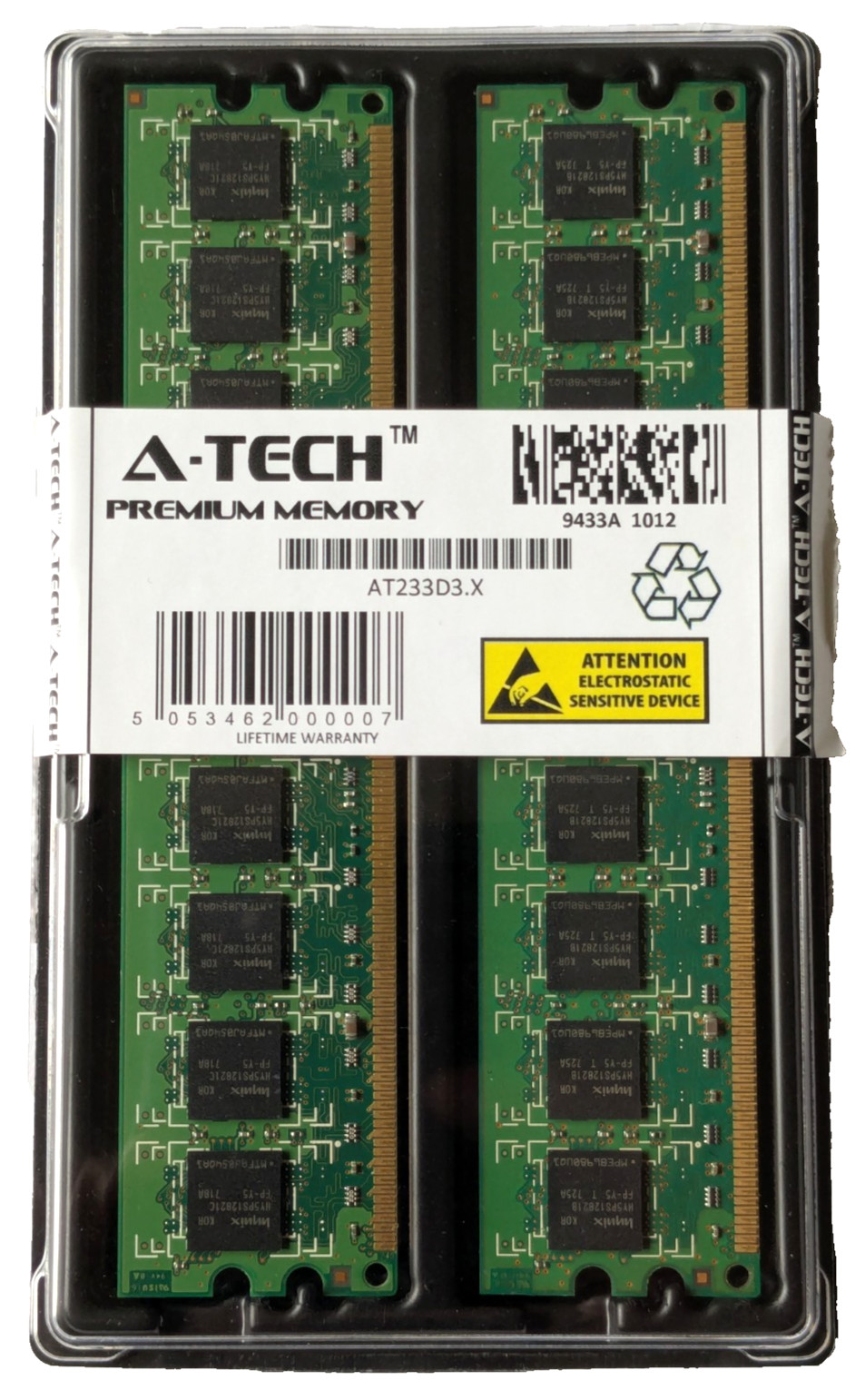 Atech Premium Memory 2GB Kit 2x 1GB PC2-5300 DDR2 667mhz Desktop Memory RAM