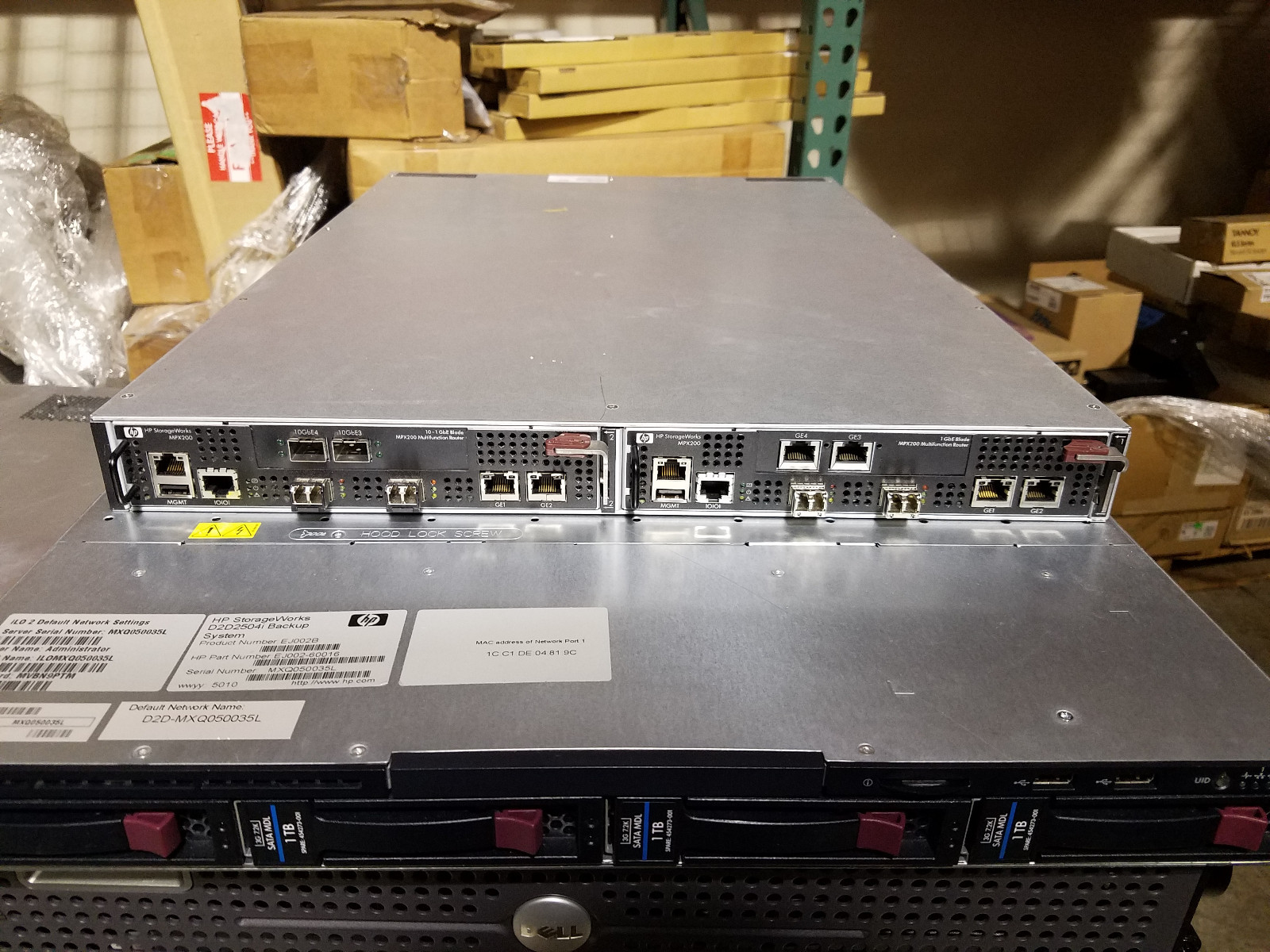 HP STORAGEWORKS AP773a Router Enclosure with power supply, NO blades