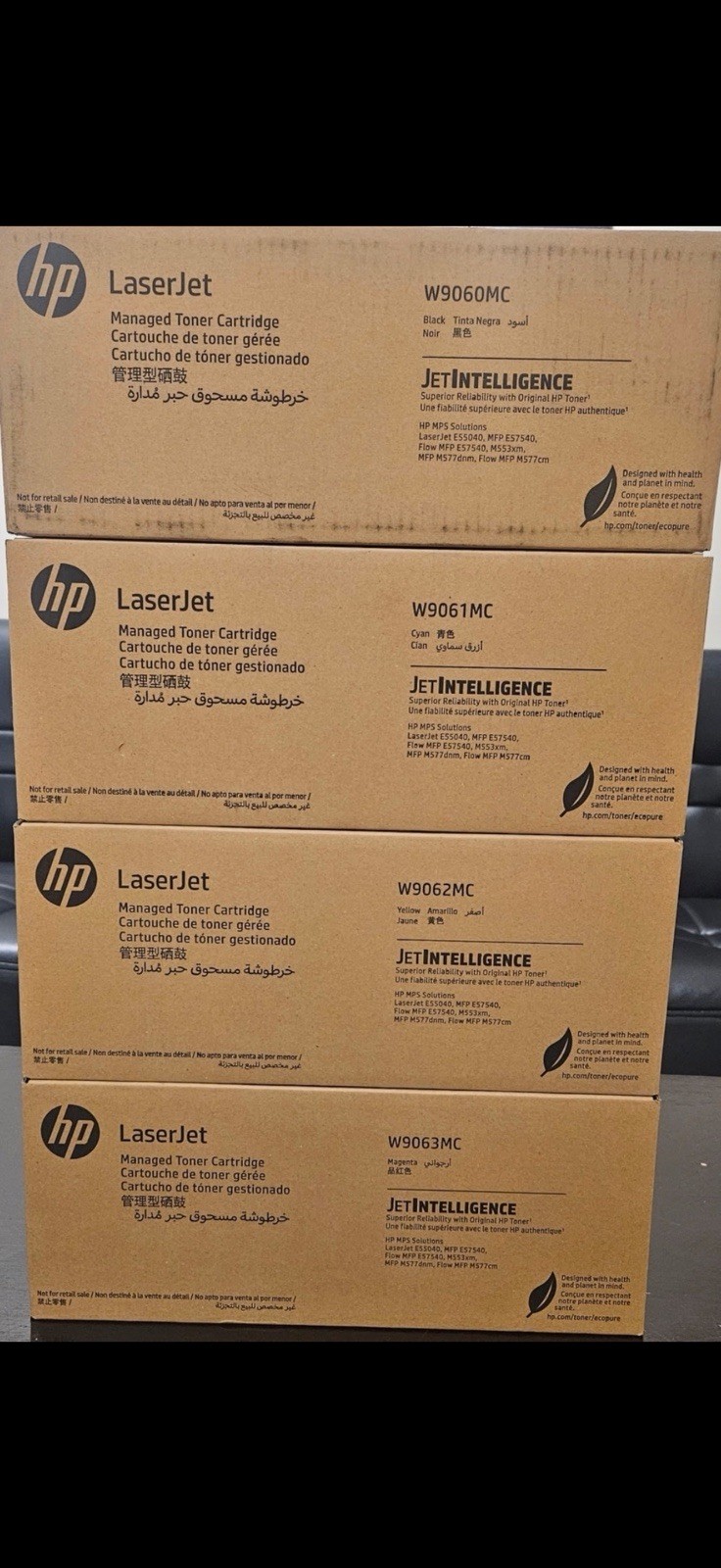 Genuine HP W9060MC W9061MC W9062MC W9063MC Toner Set CMYK New Sealed