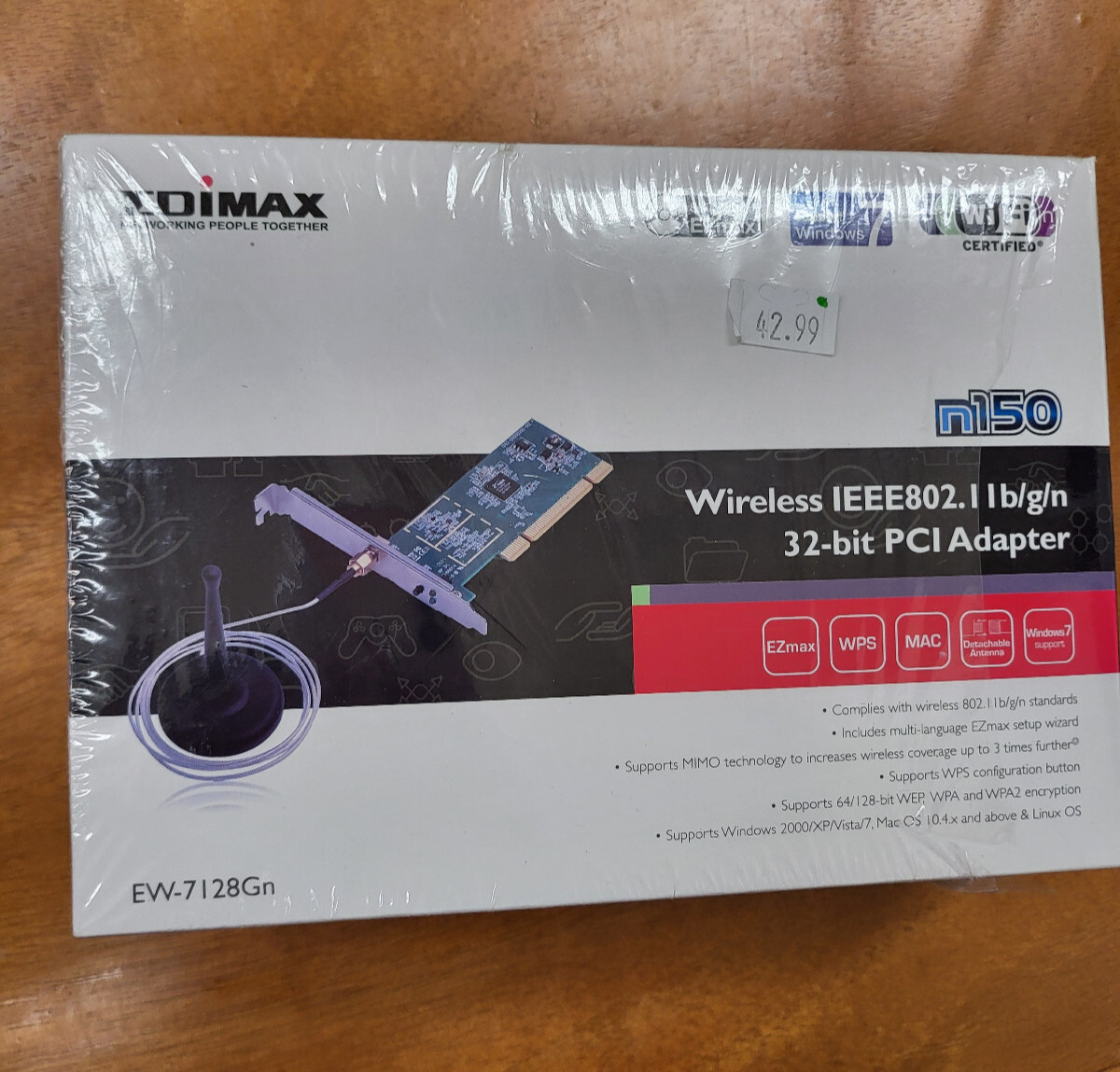 Edimax Wireless IEEE802.11b/g/n 32-bit PCI adapter