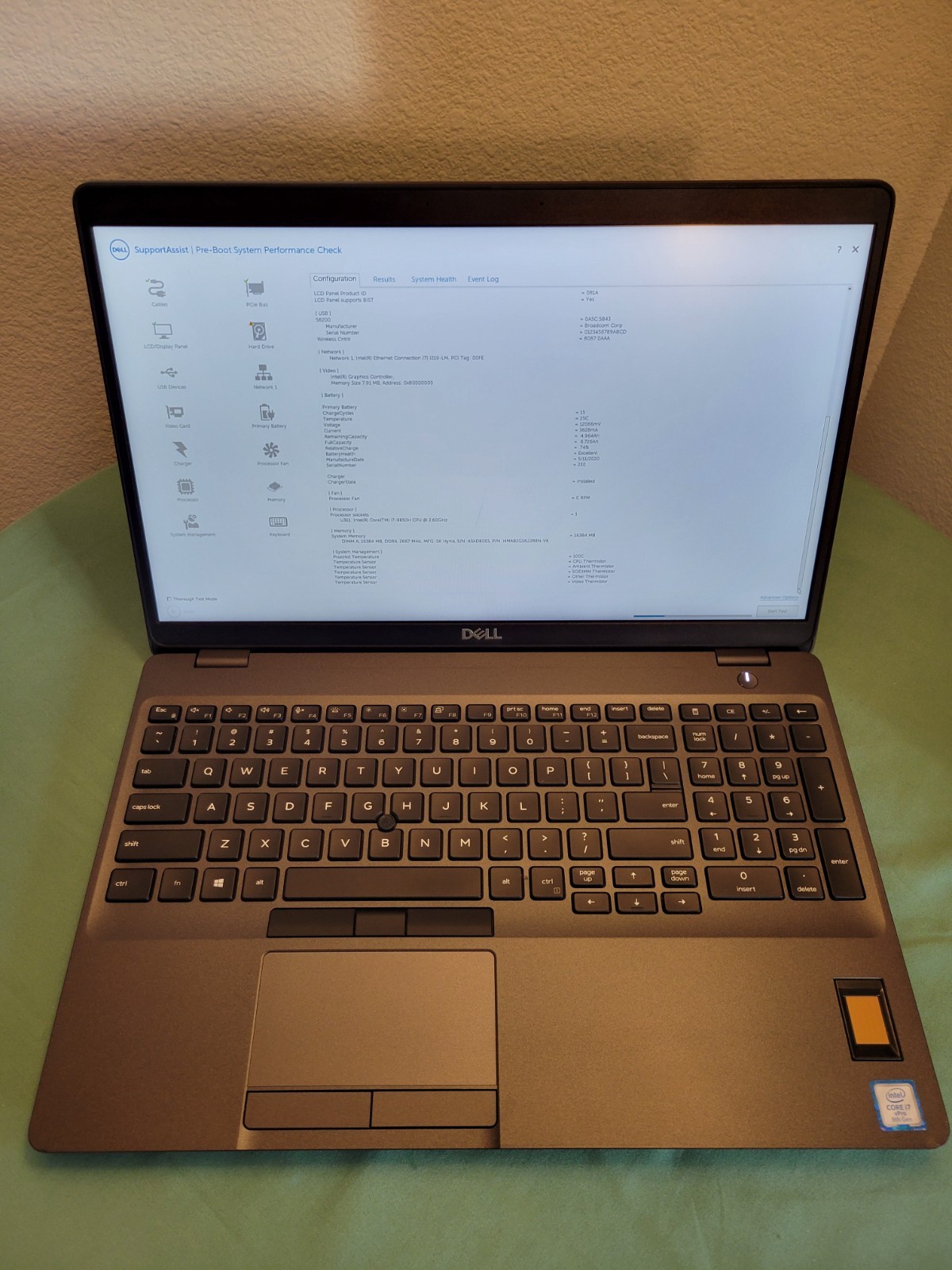 Dell Precision 3541 15.6" Intel i7-9850H 16GB RAM NO SSD/OS **BIOS LOCKED**