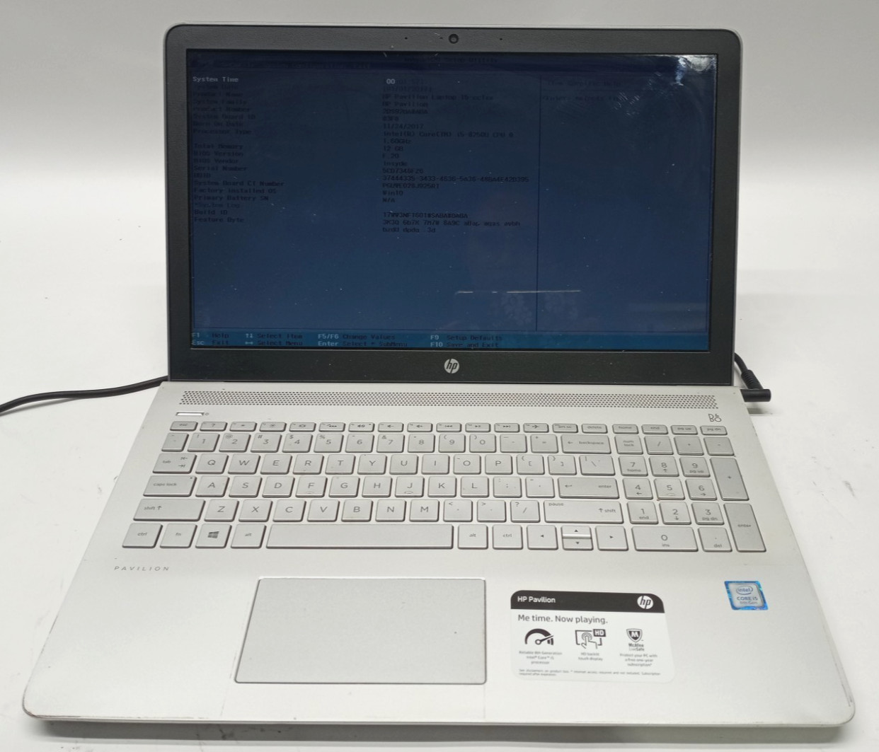 HP Pavilion 15 TOUCH i5-8250U@1.60GHz 12GB RAM No HDD No Battery/OS SD061*