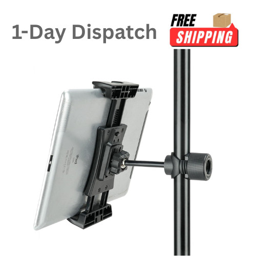 Koolehaoda Tablet Mount Holder for Mic Stand Adjustable 4.7 to 12.9 Inch