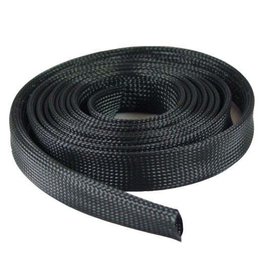 Expandable Braided Cable Sleeve Black 1/2" (12.7mm) x 100Ft (30.48m)