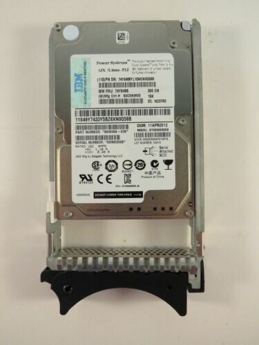 for IBM P710 P720 P740 74Y6496 74Y6498 300G 15K SAS 2.5 HDD Hard Drive