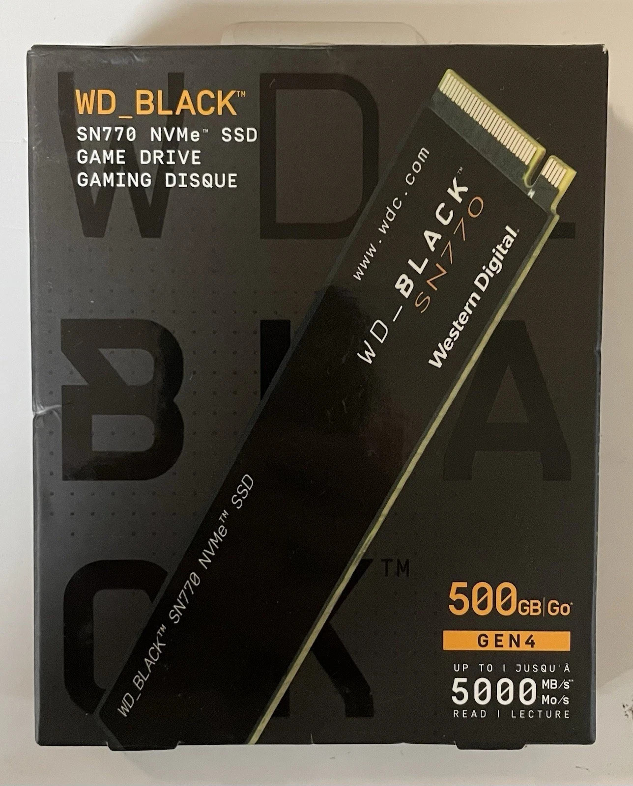 WD WD_BLACK SN770 500GB, NVMe, M.2 2280 Internal SSD (WDBBDL5000ANC-WRSN)