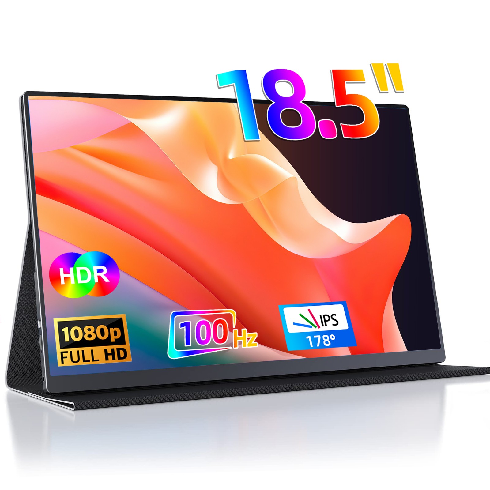 UPERFECT 100Hz Portable Monitor 18.5" 1920x1080 USB-C HDMI External Screen