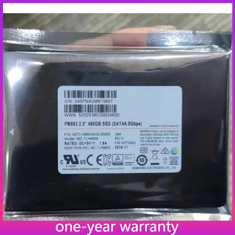  PM883 MZ7LH480HAHQ-00005 Samsung 480GB SSD 2.5" SATA 6Gbps Solid State Drive