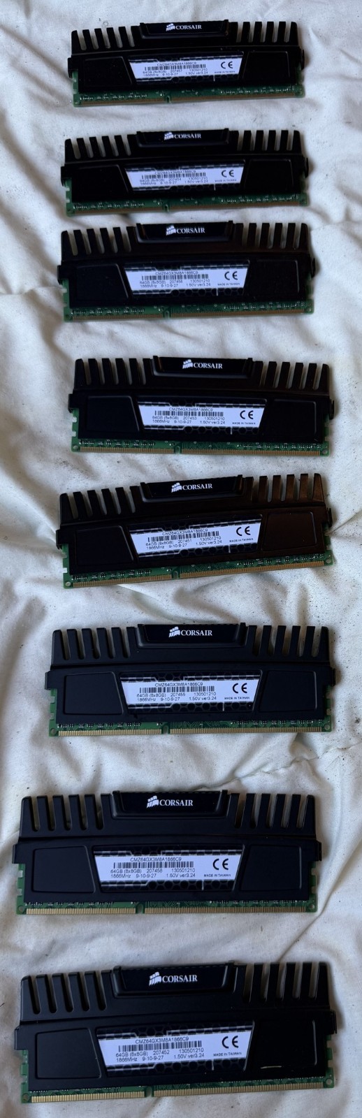 Corsair Vengeance 64GB 8x8GB DDR3-1866 CL9 RAM CMZ64GX3M8A1866C9
